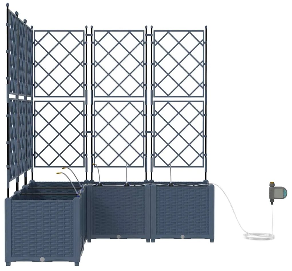 Jardineiras de Jardim 1 pc Cinzeto 120 x 120 x 142 cm Plástico