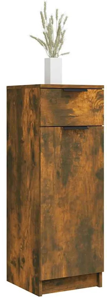 Armário de casa de banho 32x34x90 cm madeira carvalho fumado