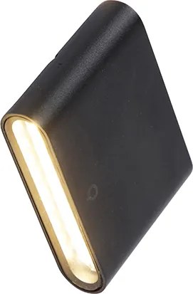 Candeeiro de parede exterior moderno preto 11,5 cm com LED IP65 - Batt