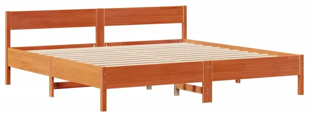 Cama com estante sem colchão 200x200 cm pinho maciço