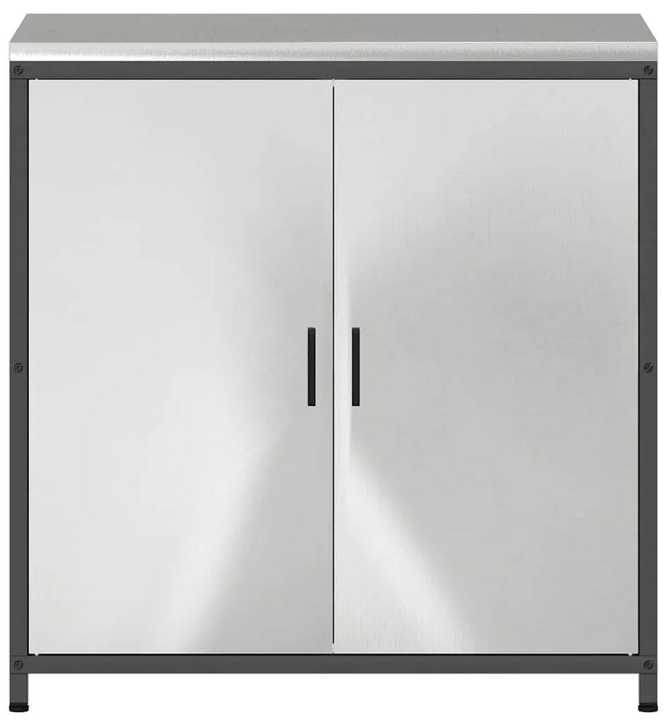Armário de Armazenamento para Cozinha Prata 60 x 50 x 92 cm