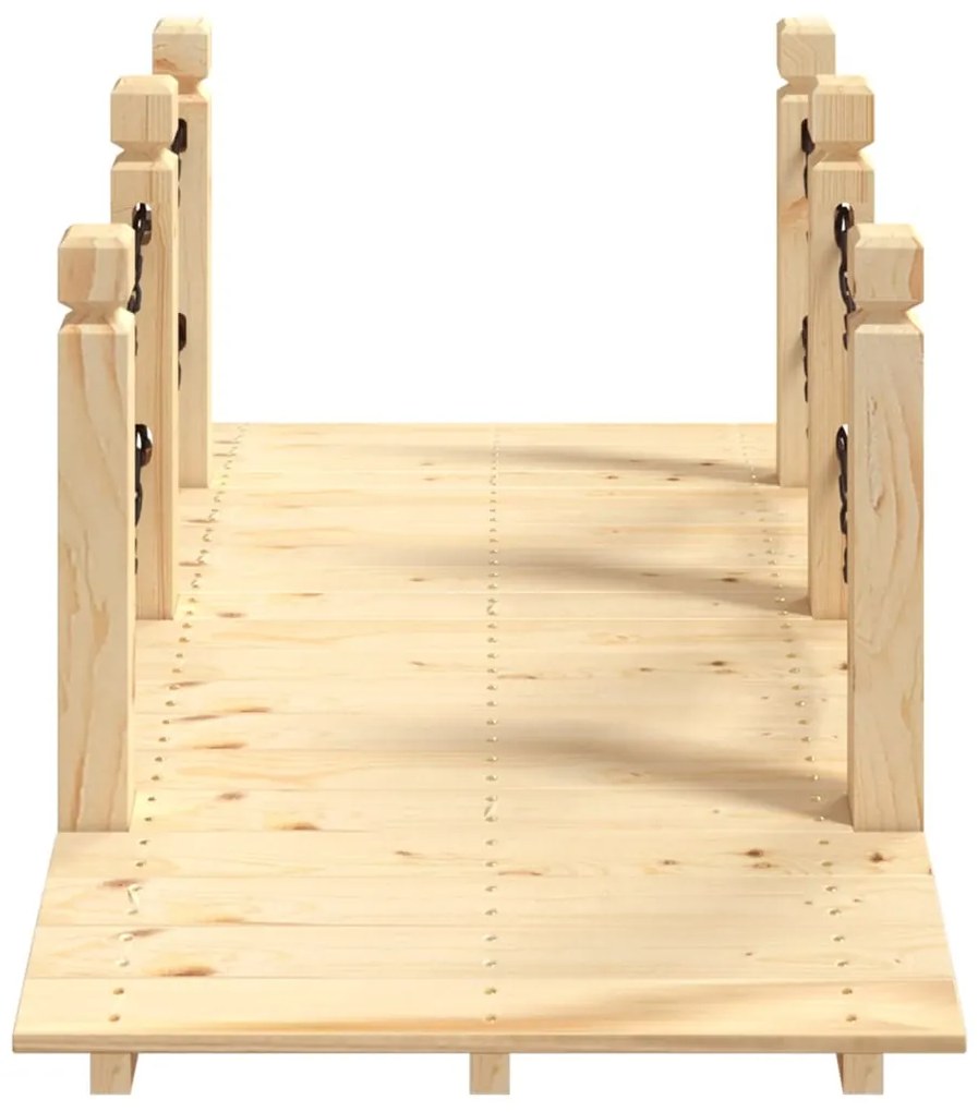 Ponte jardim c/ corrimões em corrente 150x67x56 cm abeto maciço