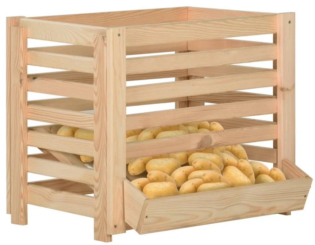 Caixa para batatas 60x40x50 cm pinho maciço