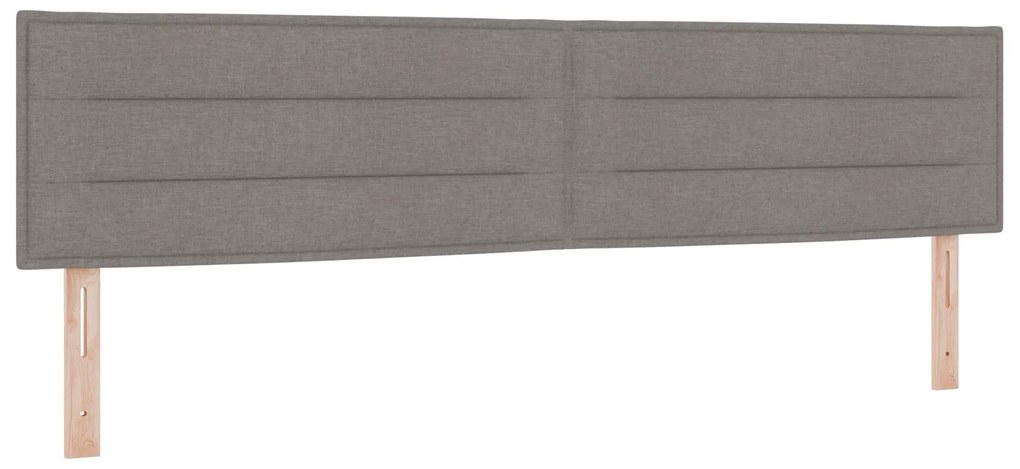Cama Box Spring vidaXL com Colchão Taupe 200x200 cm Tecido