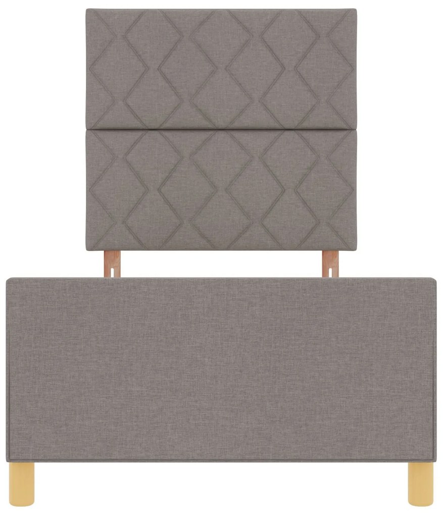Cama vidaXL em Tecido Taupe - 90x200 cm