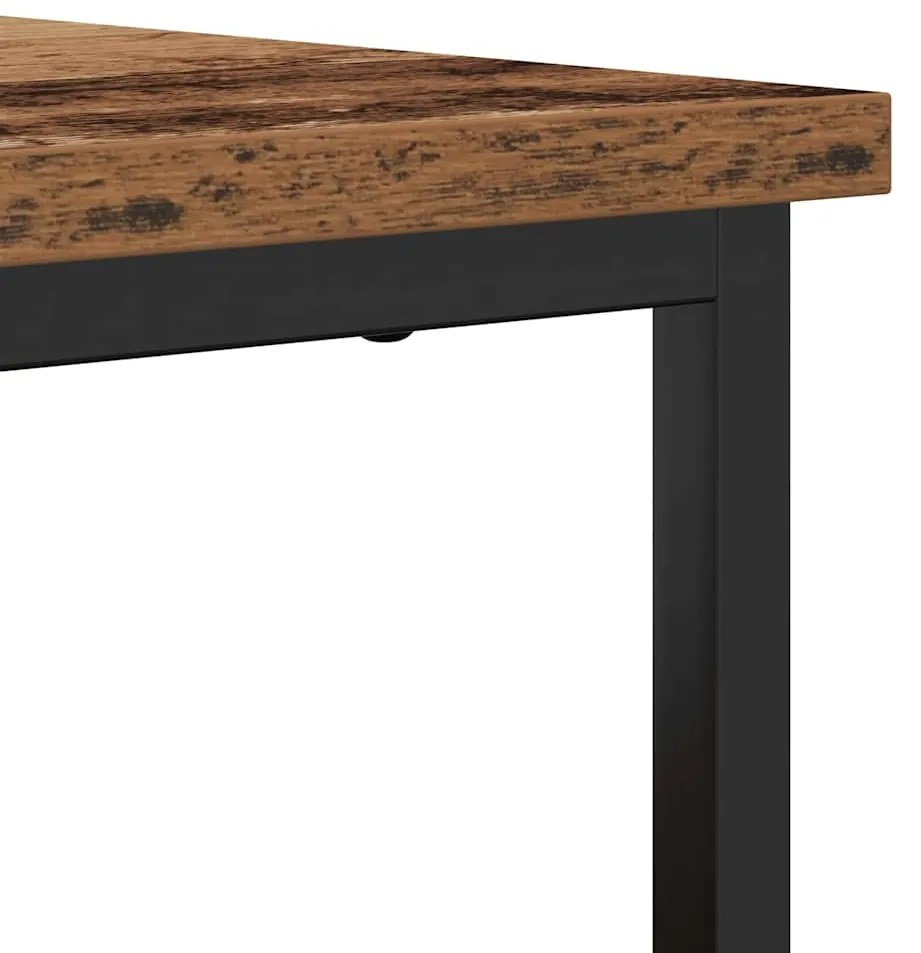 Sideboard vidaXL Madeira Velha 100x35x80 cm Aglomerado e Aço