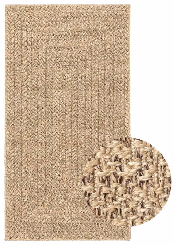 Tapete ZIZUR 80x150 cm aspeto de juta interior e exterior