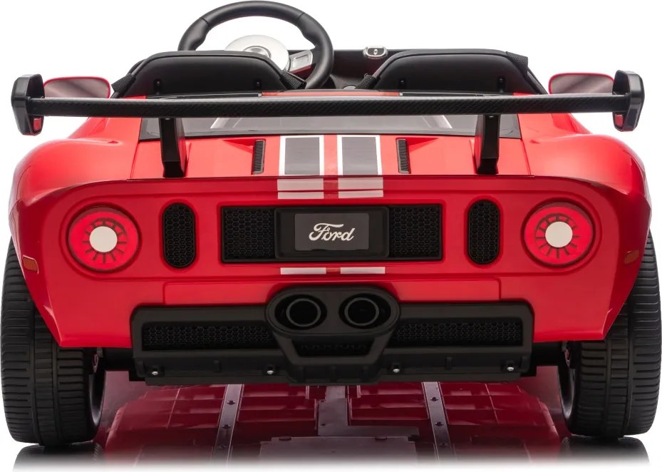 Carro elétrico para Crianças 24V 4x4 Ford GT Rodas Espuma EVA, assento couro ecológico Vermelho