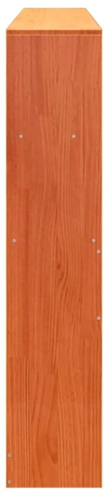 Cabeceira com arrumação 200 cm pinho maciço castanho-mel