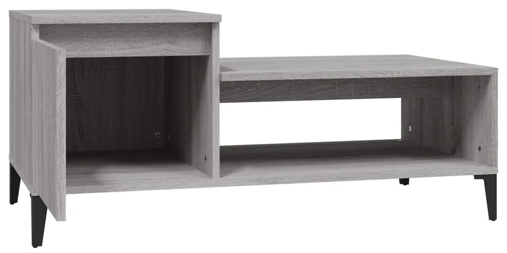 Mesa de centro 100x50x45 cm derivados madeira cinzento sonoma