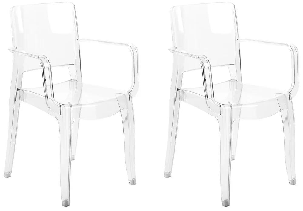 Conjunto de 2 cadeiras transparentes KENWOOD Beliani