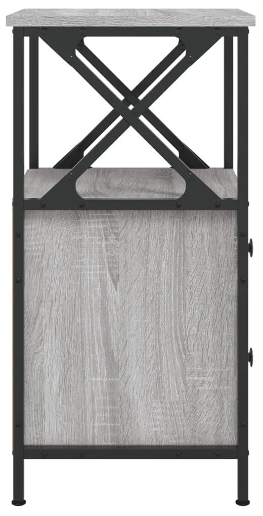 Mesa cabeceira 34x35,5x70 cm derivados madeira cinza sonoma