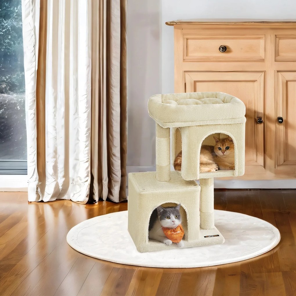 Arranhador para gatos pequena 40 x 30 x 67 cm bege