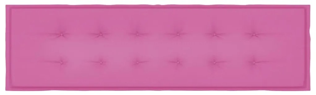Almofada para Banco de Jardim Rosa 180x50x4 cm Tecido Oxford
