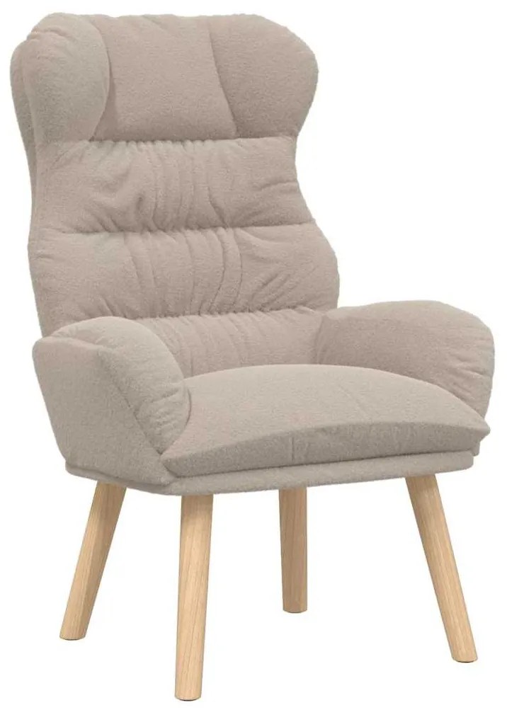 Poltrona Relaxante vidaXL Cinza Claro em Tecido Tipo Lã