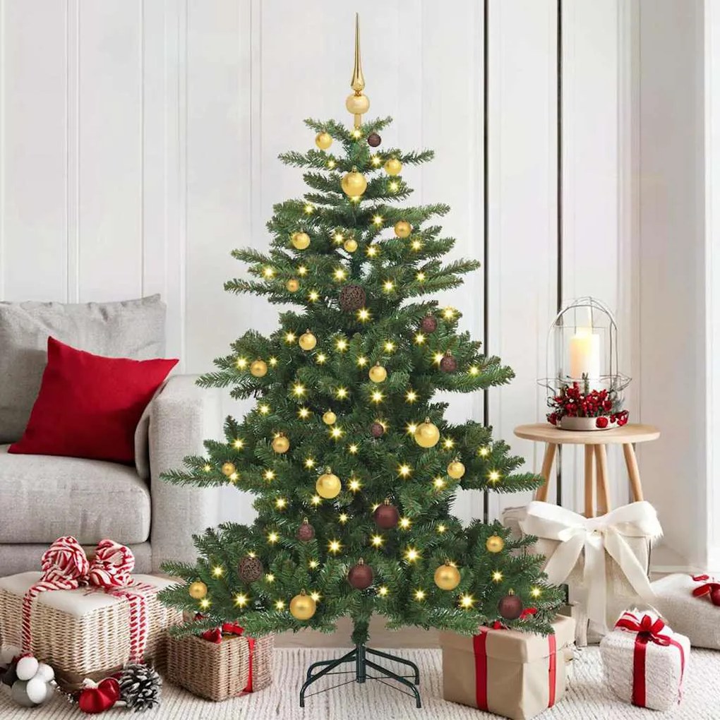 vidaXL Árvore de Natal Articulada Artificial Verde 150 cm PVC e Aço