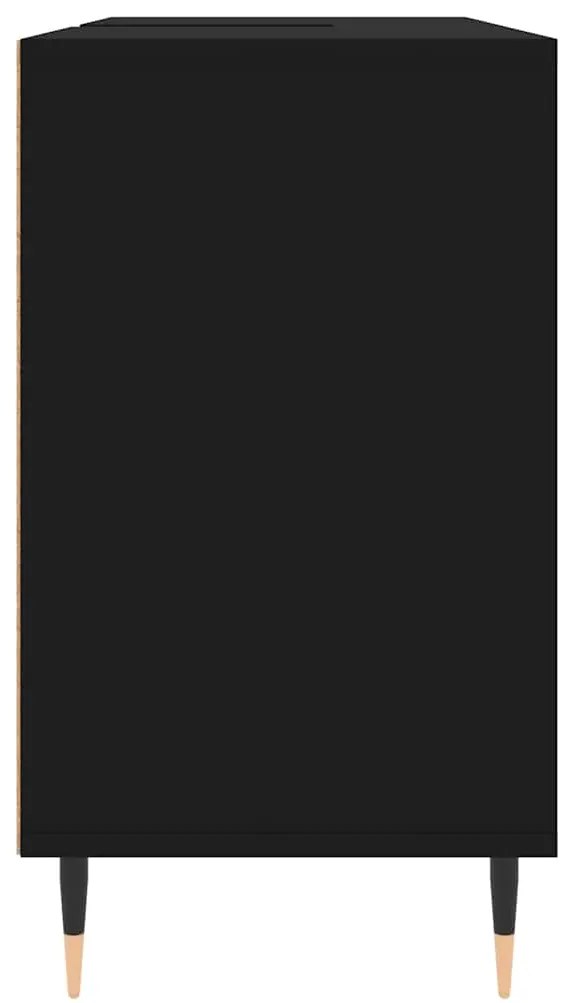 Armário de casa de banho 80x33x60 cm derivados de madeira preto