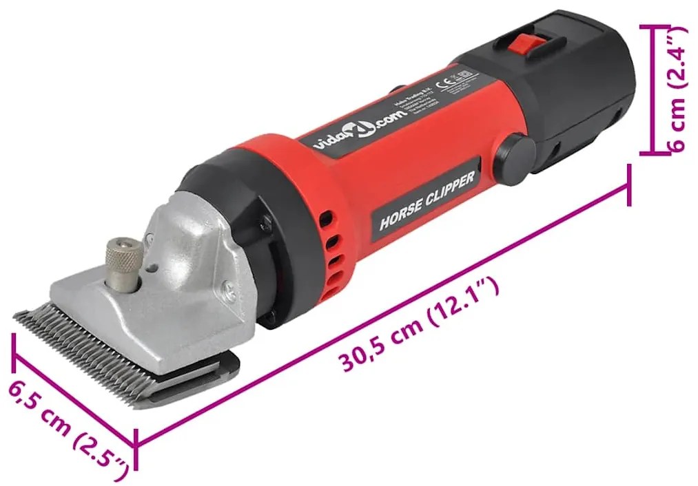 Conjunto tosquiador de cavalos de 6 pcs 550 W