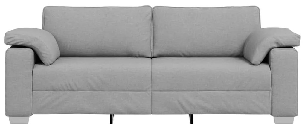 Sofá de 3 lugares cinza-claro, 178 cm de tecido