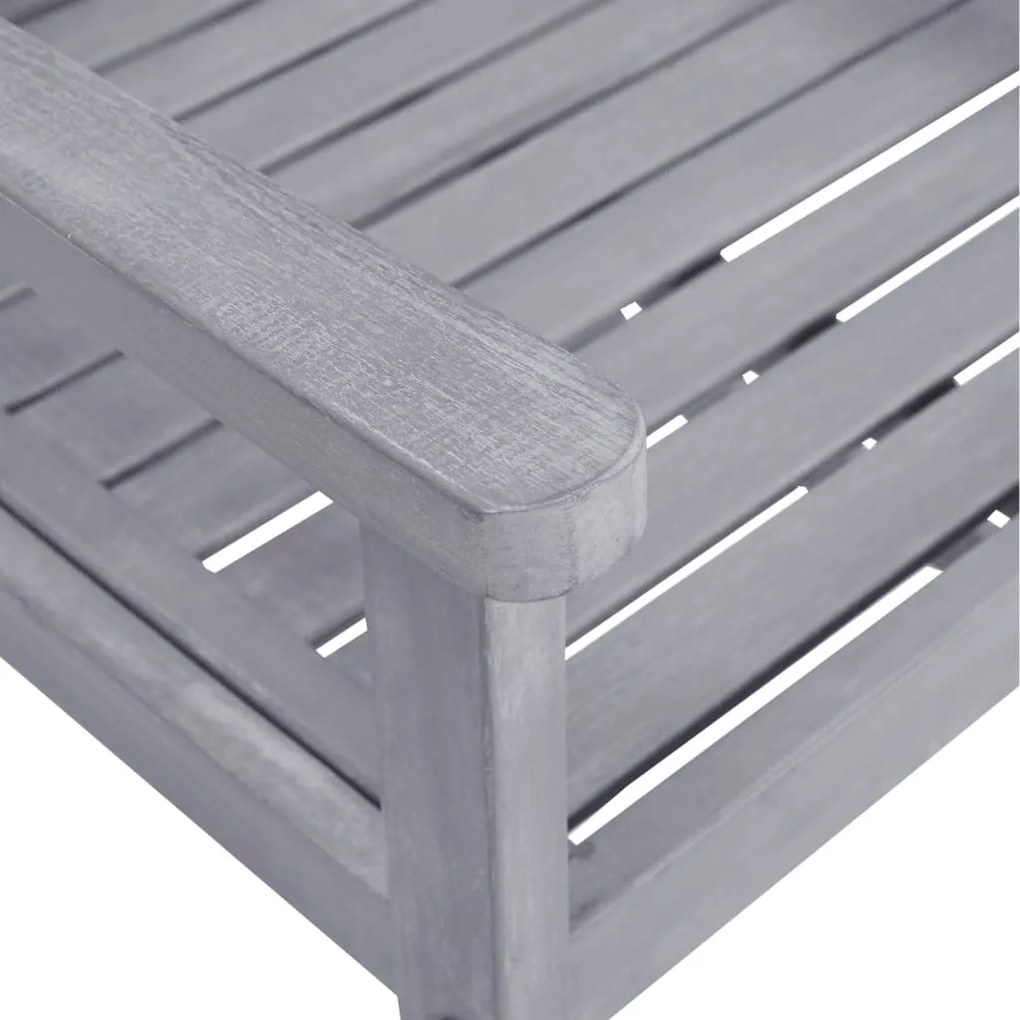 Cadeiras de jardim 4 pcs madeira de acácia maciça cinzento