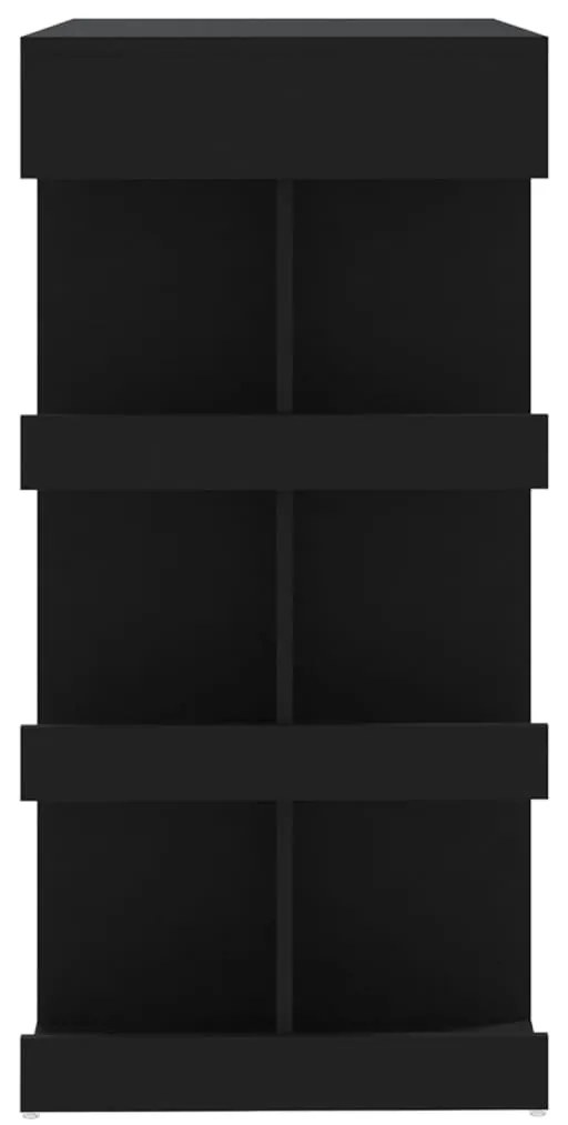 Mesa de bar c/ prateleiras derivados de madeira preto
