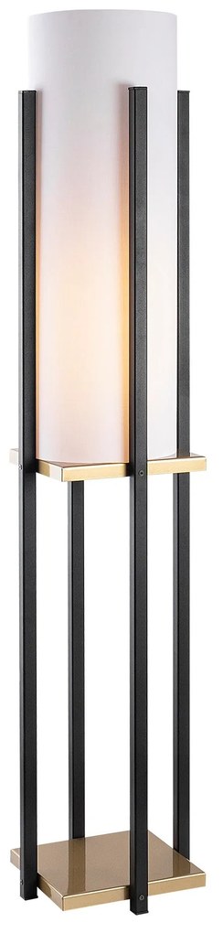 Candeeiro de Pé 7129 – Preto e Dourado – 25 x 25 x 130 cm