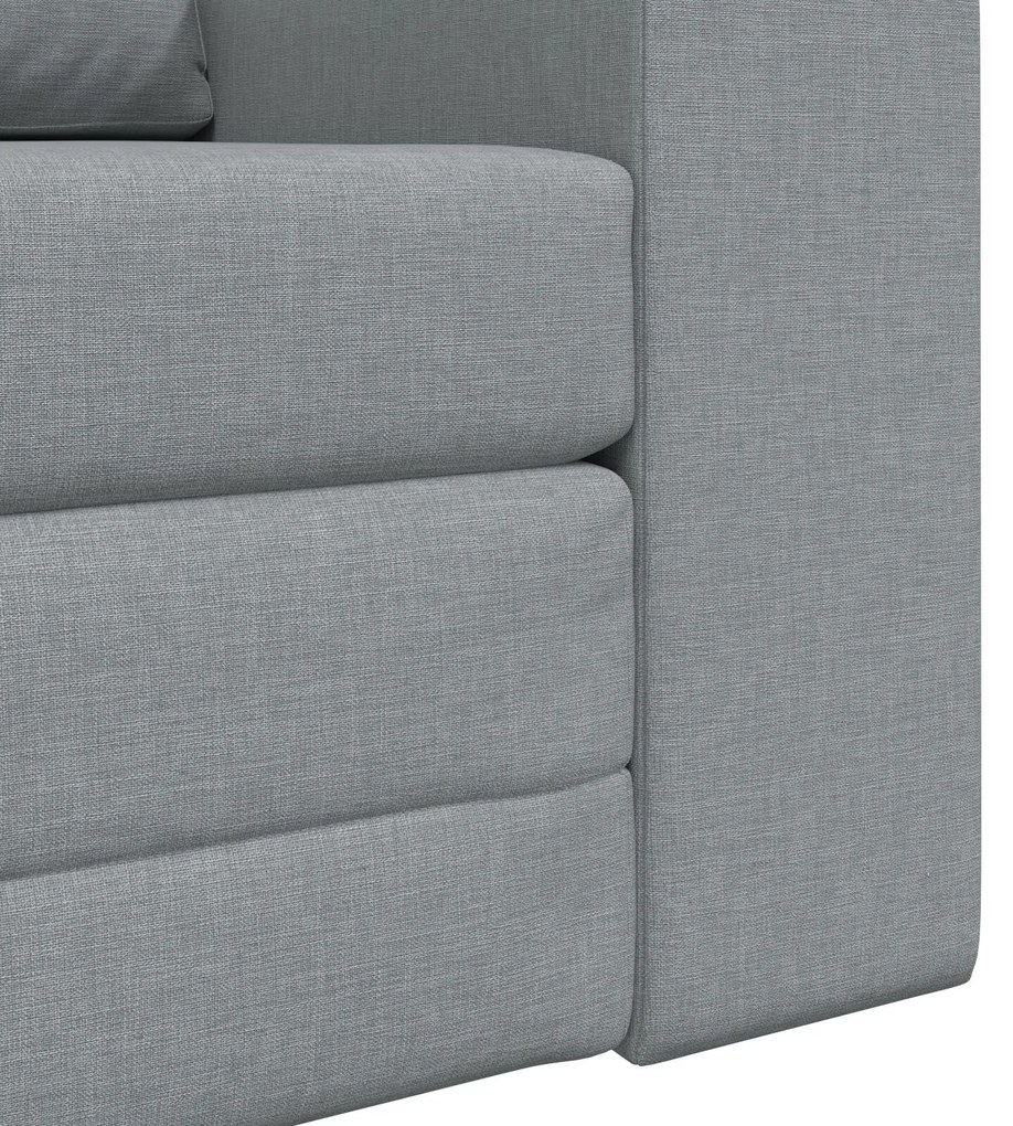 Sofá Cama 2-em-1 Cinza Claro 98x71x83 cm Tecido