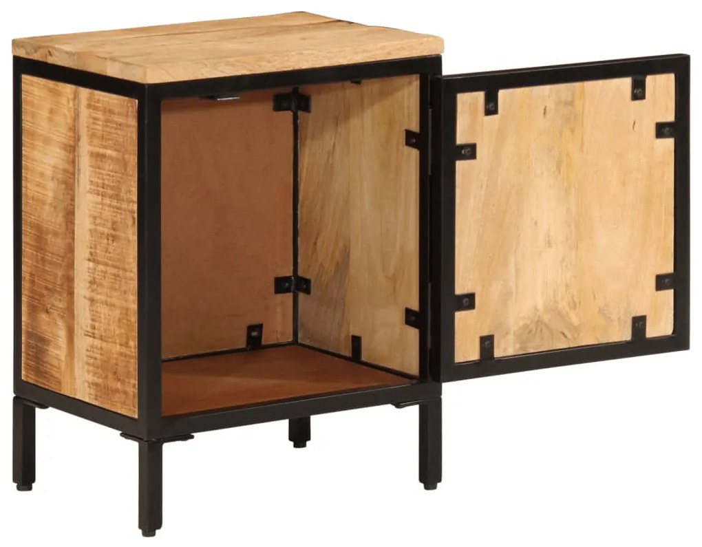 Mesa de cabeceira 40x30x52,5 cm madeira mangueira áspera maciça