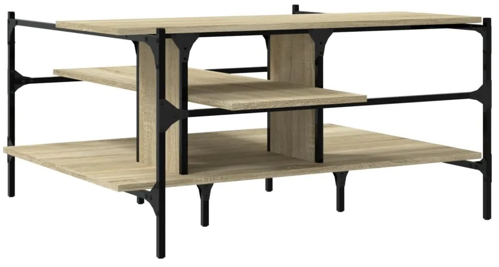 Mesa centro 100x100x48,5cm derivados madeira de carvalho sonoma