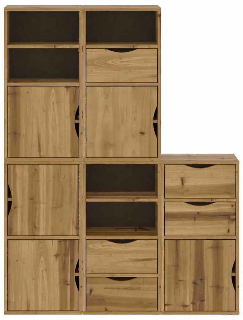 Móveis de apoio 5 pcs ODDA 40x24x79 cm pinho de madeira maciça