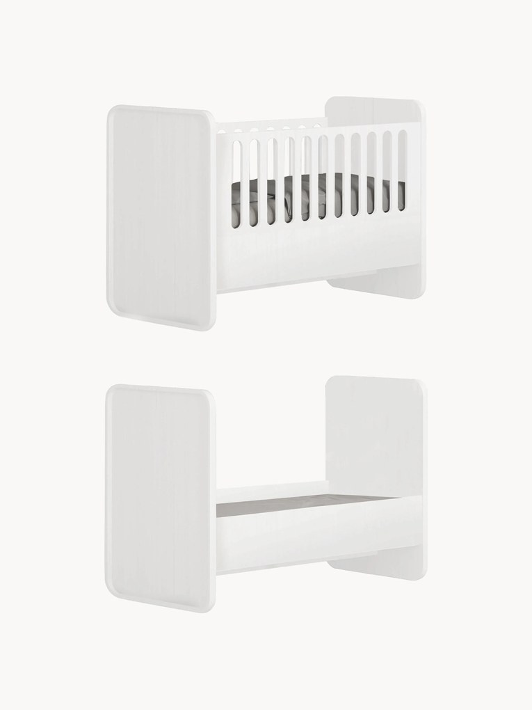 Cama de bebé com extensão para cama de criança, 70 x 120/160 cm