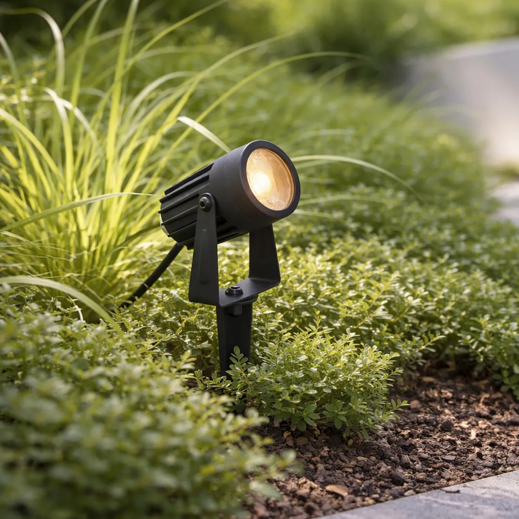 Foco moderno de 12V preto incluindo LED IP67 - Voltaire Pico