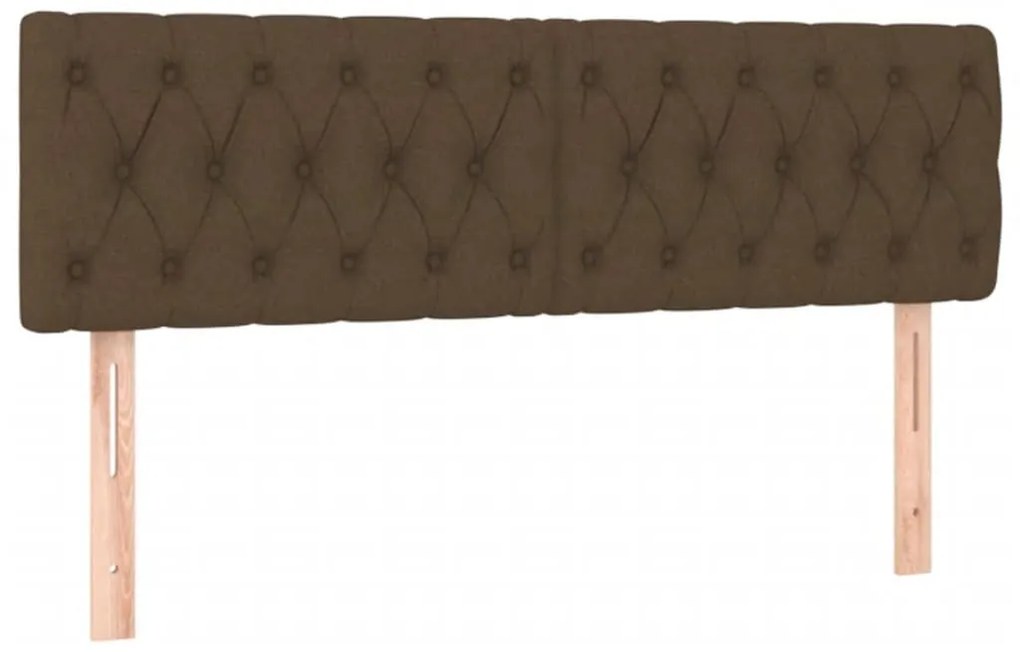 Cama com molas/colchão 140x190 cm tecido castanho-escuro