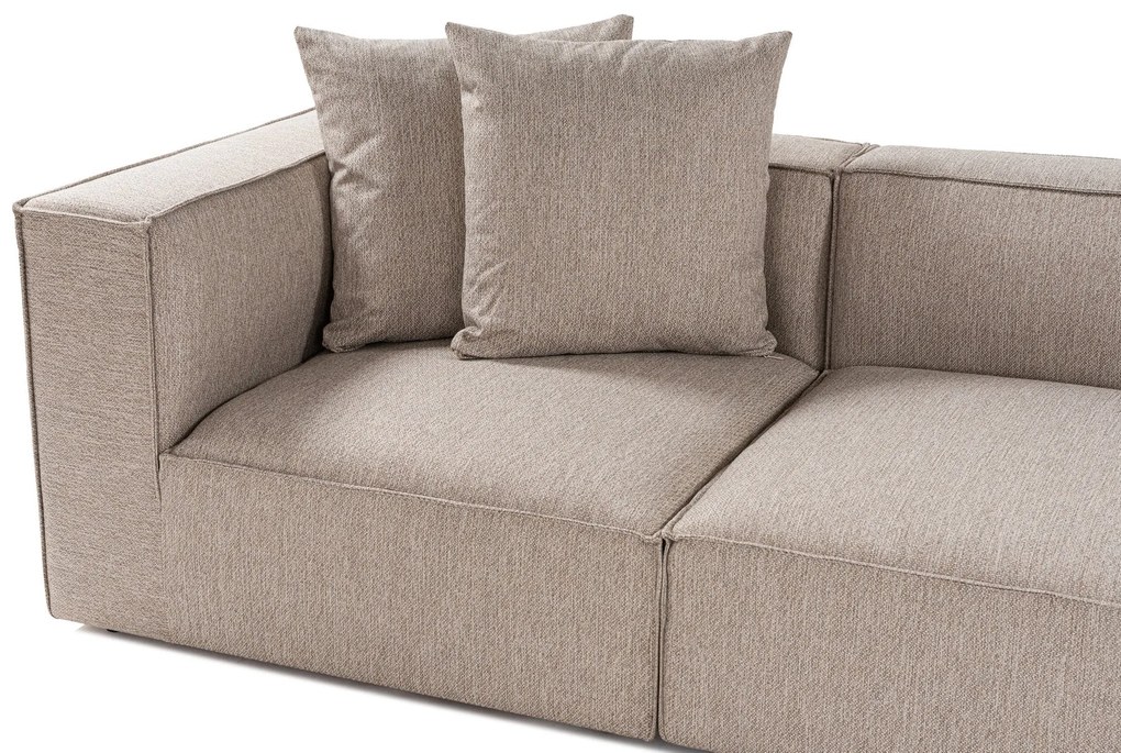 Sofá de Canto Sora – Bege Areia – 350 cm x 65 cm x 190 cm