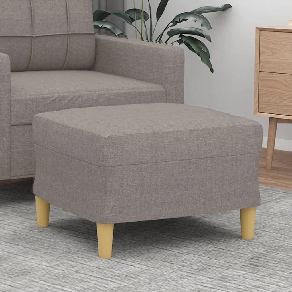 vidaXL Apoio de pés 60x50x41 cm tecido cinza-acastanhado