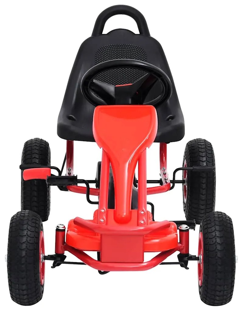 Kart a pedais com pneus pneumáticos vermelho