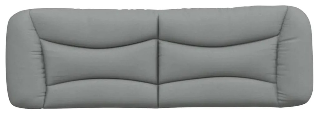 Almofadão de cabeceira 160 cm tecido cinzento-claro
