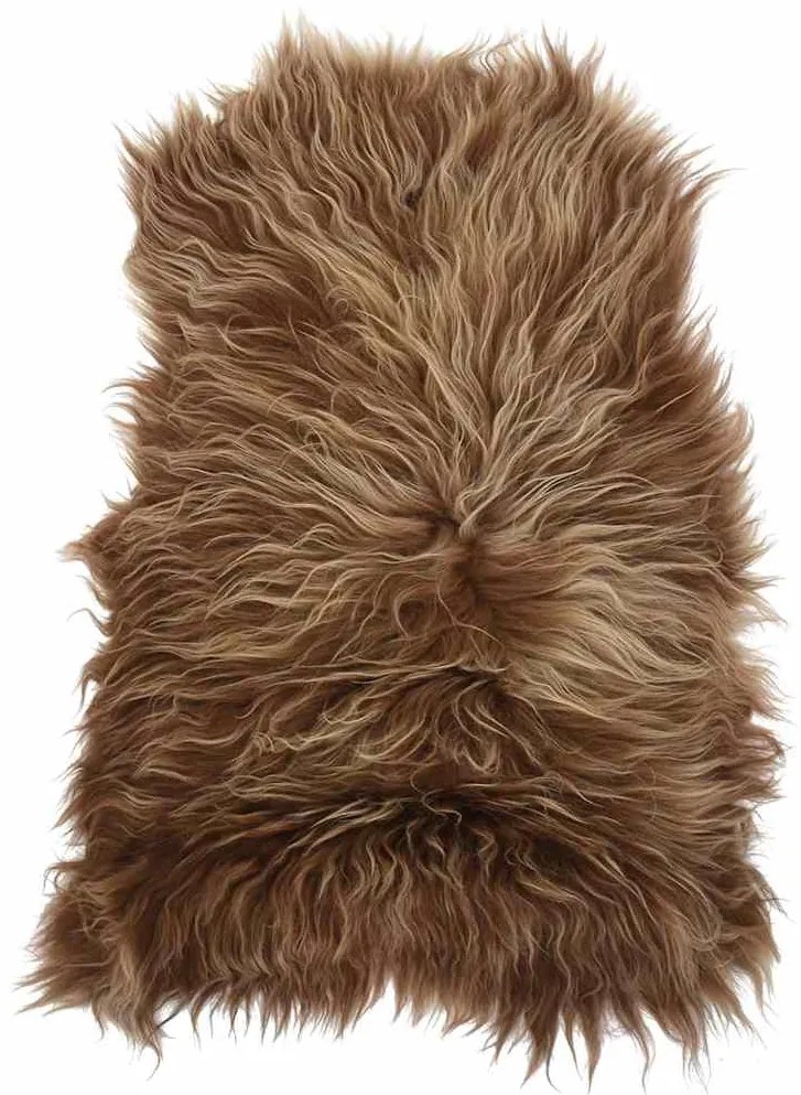 Capa para cadeira pele de ovelha islandesa 70x110 cm castanho