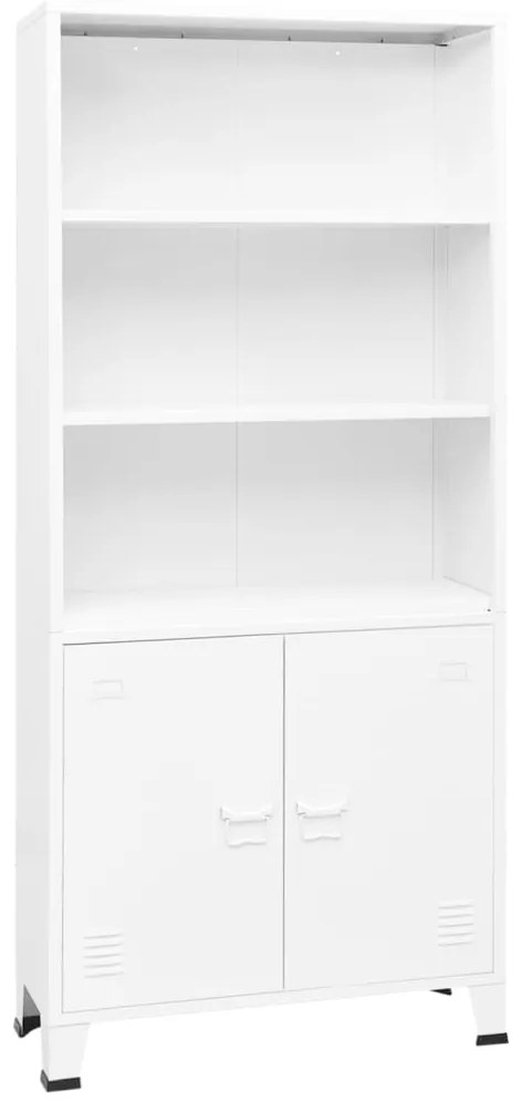 vidaXL Estante industrial 80x32x180 cm aço branco