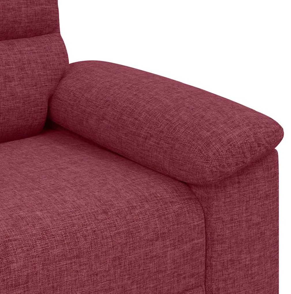 Sofá de 2 lugares tecido 120 cm vermelho tinto