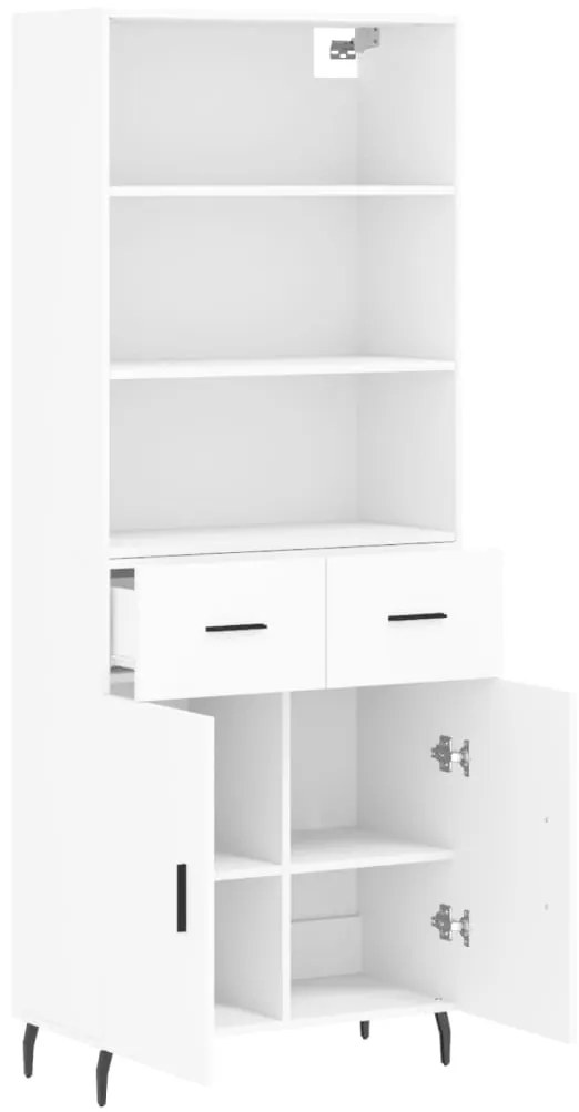 Armário alto 69,5x34x180 cm derivados de madeira branco