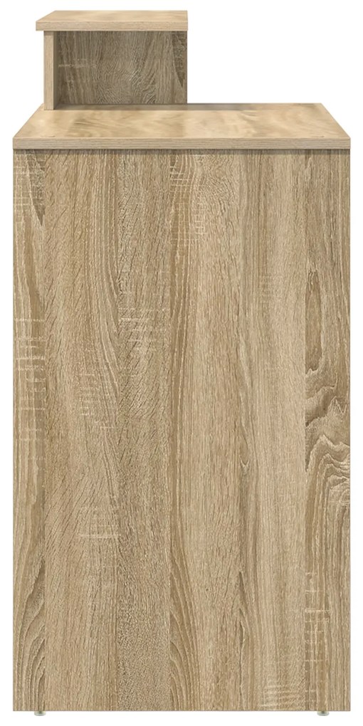 Mesa com Armazenamento Carvalho Sonoma 120.5x44x88.5 cm Madeira Proces