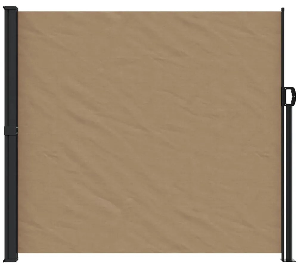 Toldo lateral retrátil 180x600 cm cinzento-acastanhado