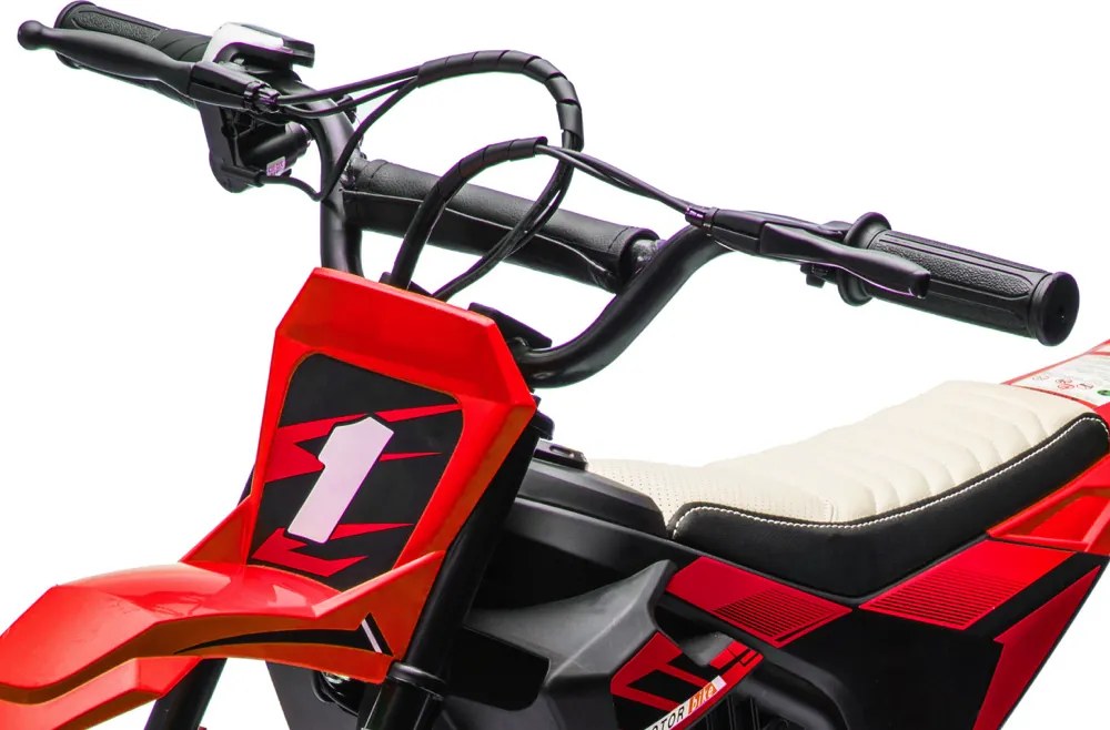 Moto elétrica infantil 24 volts e 250 watts com motor cruzado Vermelho/Preto