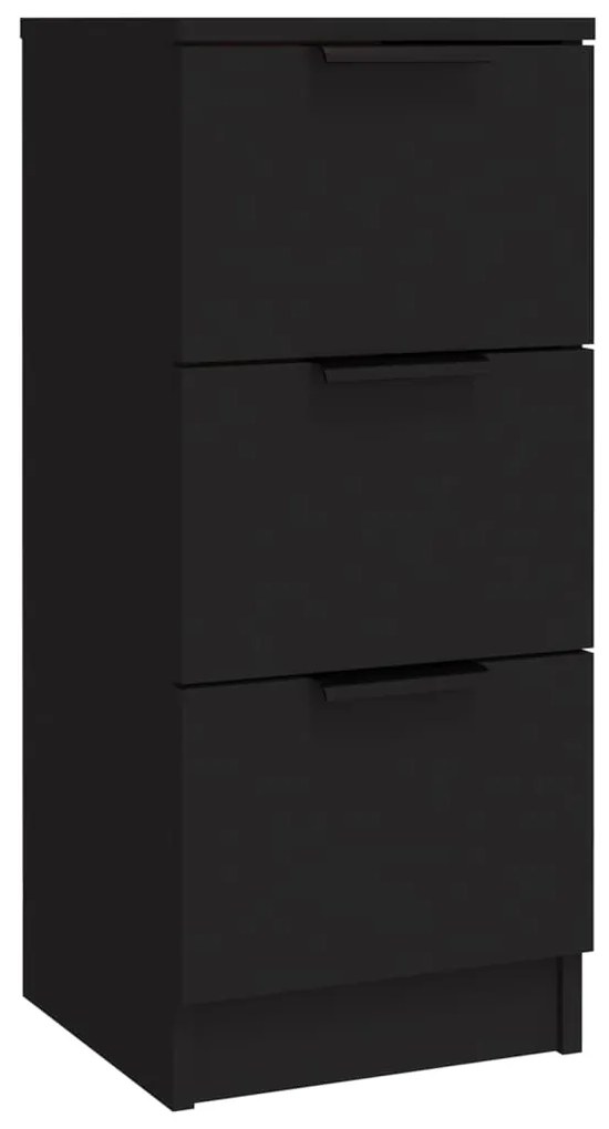 Aparadores 3 pcs derivados de madeira preto