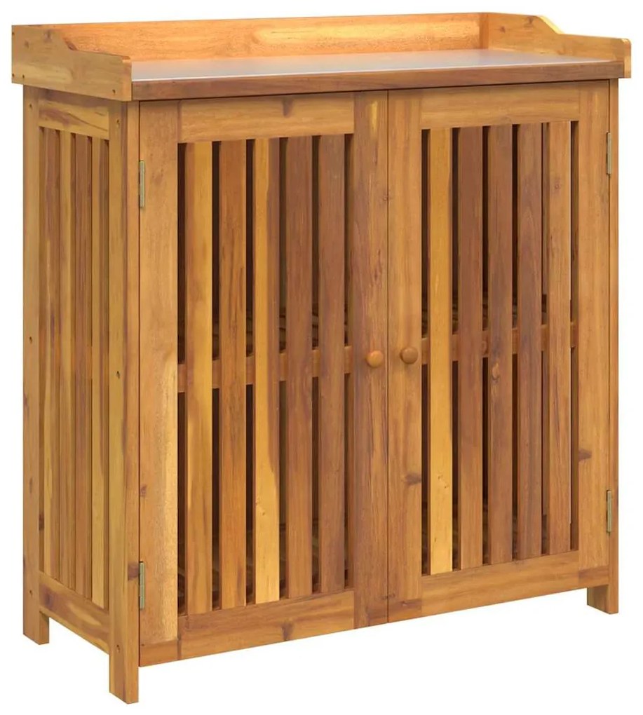 Armário de Jardim com armazenamento com porta Castanho 78 x 36.5 x 78c