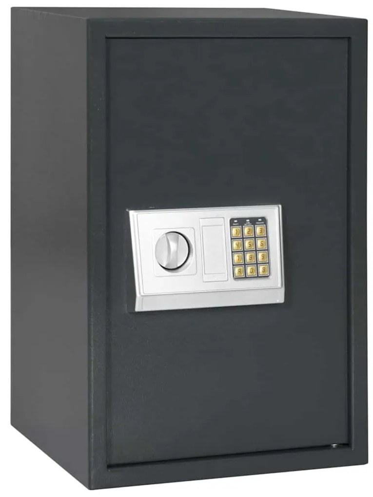 vidaXL Cofre Digital com bloqueio Cinzento escuro 40 x 35 x 60 cm Aço