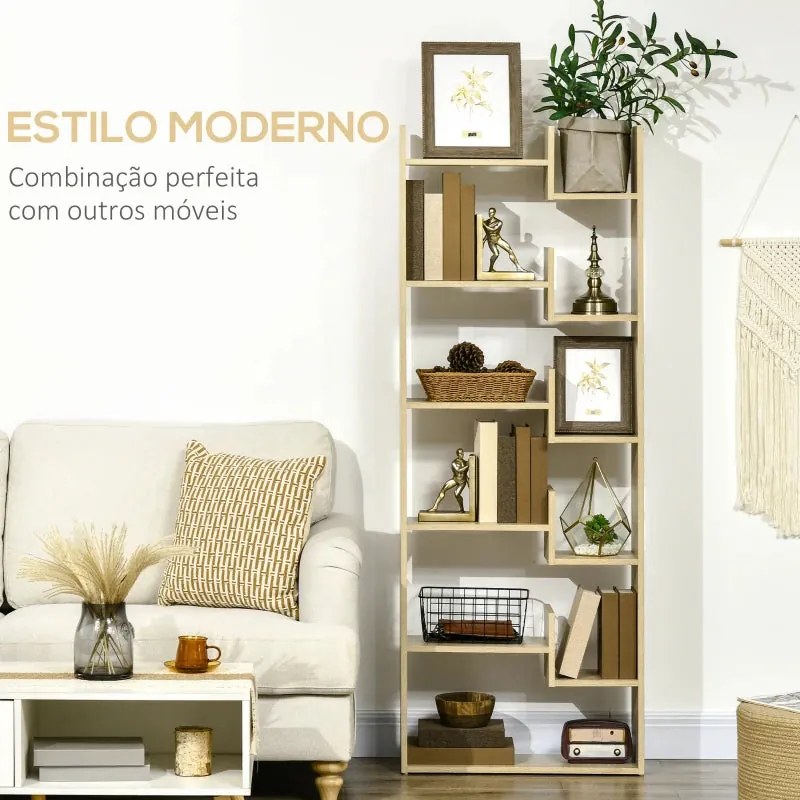 Estante Lidro - Carvalho - Design Moderno