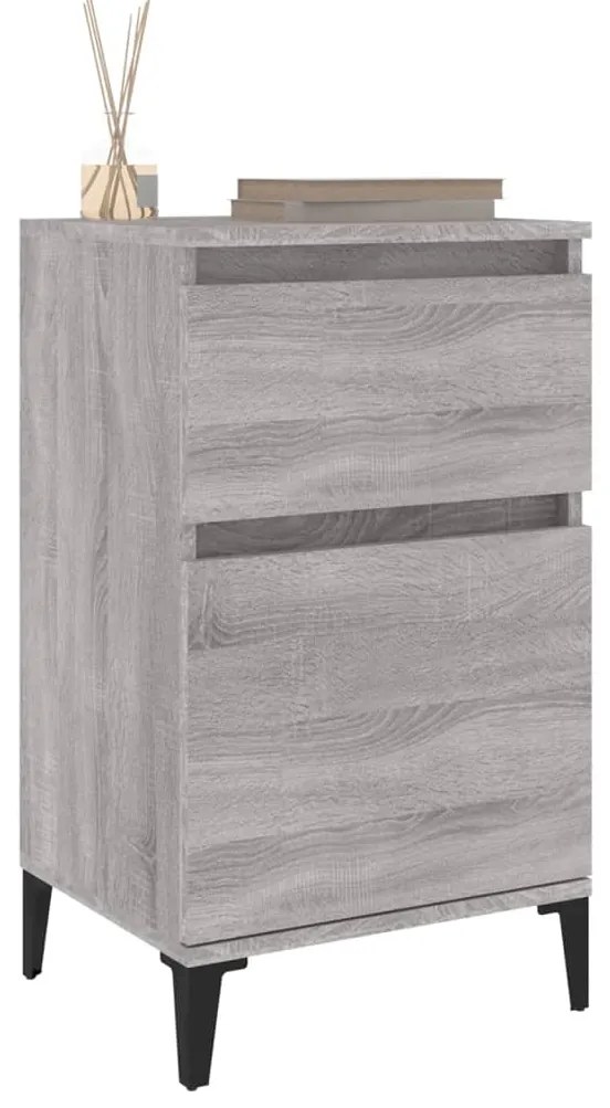 Mesas de cabeceira 2 pcs 40x35x70 cm cinzento sonoma