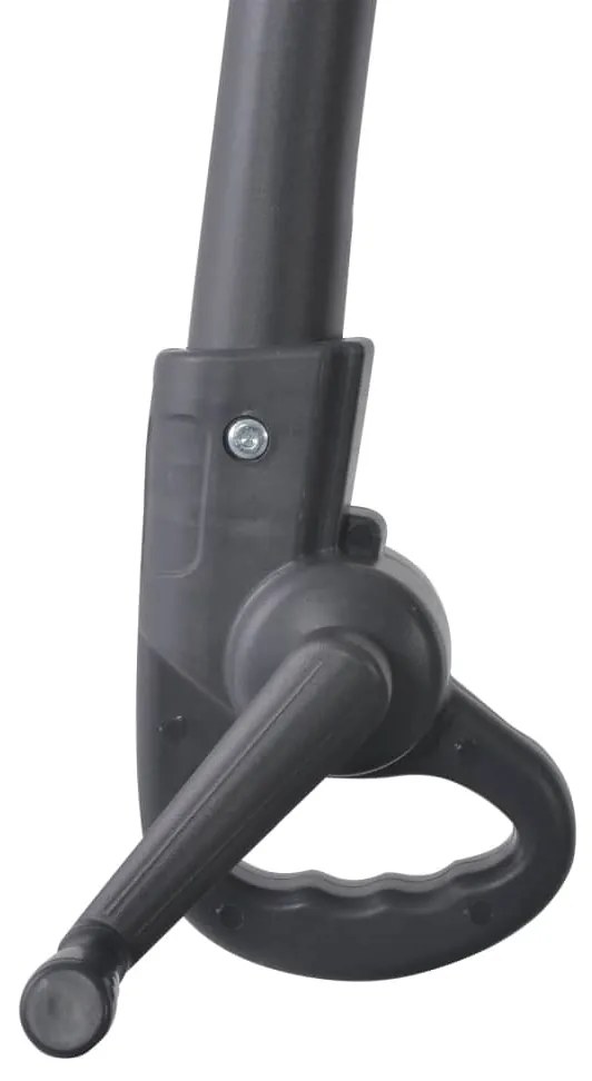 Guarda-sol cantilever com poste de aço cinzento-acastanhado
